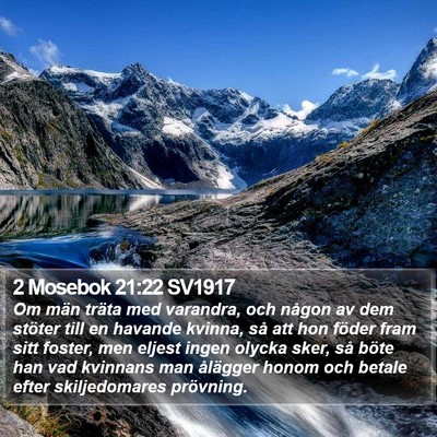 2 Mosebok 21:22 SV1917 Bible Verse Image