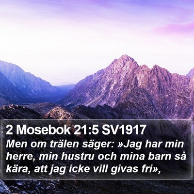 2 Mosebok 21:5 SV1917 Bible Verse Image