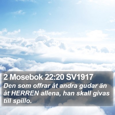 2 Mosebok 22:20 SV1917 Bible Verse Image