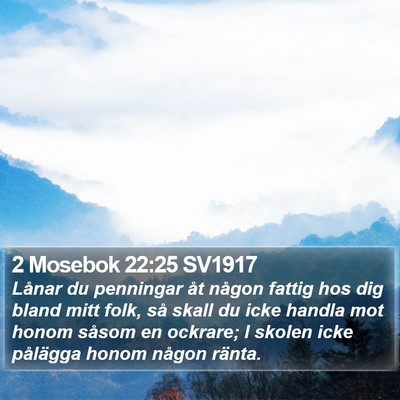2 Mosebok 22:25 SV1917 Bible Verse Image