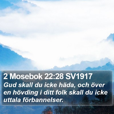 2 Mosebok 22:28 SV1917 Bible Verse Image