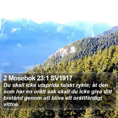 2 Mosebok 23:1 SV1917 Bible Verse Image