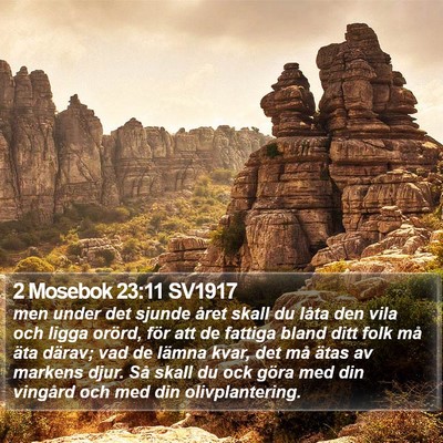 2 Mosebok 23:11 SV1917 Bible Verse Image