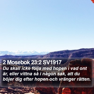 2 Mosebok 23:2 SV1917 Bible Verse Image