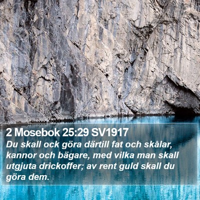2 Mosebok 25:29 SV1917 Bible Verse Image