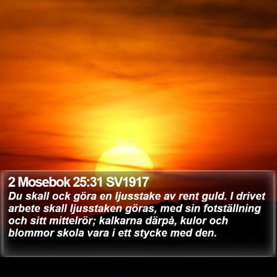 2 Mosebok 25:31 SV1917 Bible Verse Image