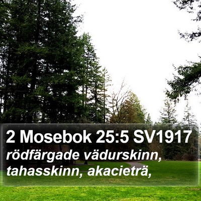 2 Mosebok 25:5 SV1917 Bible Verse Image