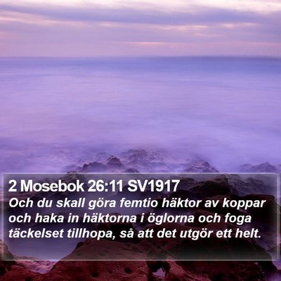 2 Mosebok 26:11 SV1917 Bible Verse Image