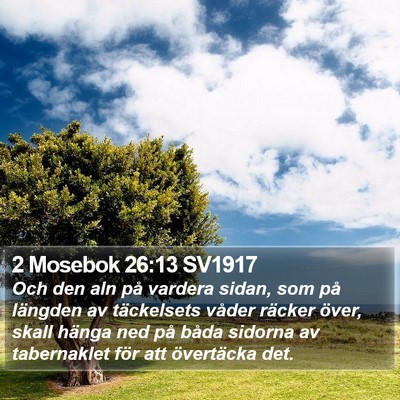 2 Mosebok 26:13 SV1917 Bible Verse Image