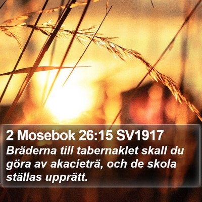 2 Mosebok 26:15 SV1917 Bible Verse Image