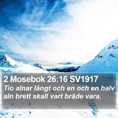 2 Mosebok 26:16 SV1917 Bible Verse Image