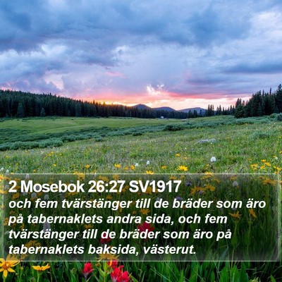 2 Mosebok 26:27 SV1917 Bible Verse Image