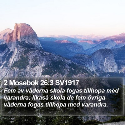 2 Mosebok 26:3 SV1917 Bible Verse Image