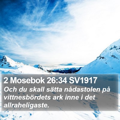 2 Mosebok 26:34 SV1917 Bible Verse Image