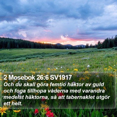 2 Mosebok 26:6 SV1917 Bible Verse Image