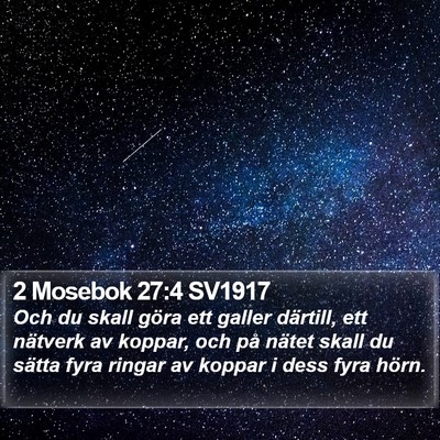 2 Mosebok 27:4 SV1917 Bible Verse Image
