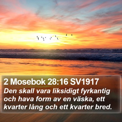 2 Mosebok 28:16 SV1917 Bible Verse Image