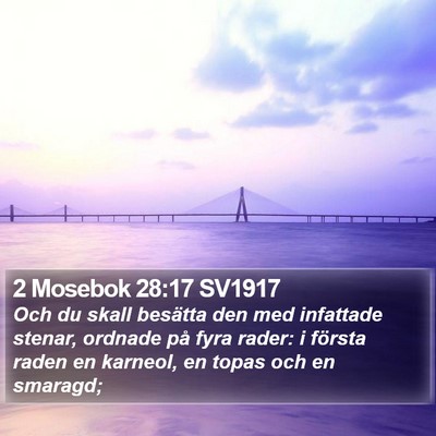 2 Mosebok 28:17 SV1917 Bible Verse Image