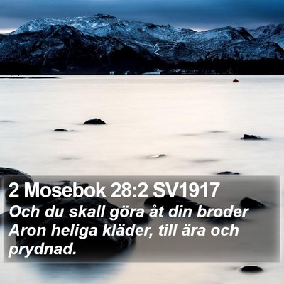 2 Mosebok 28:2 SV1917 Bible Verse Image