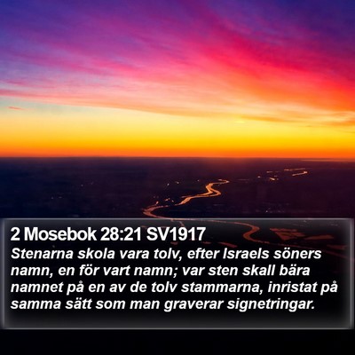 2 Mosebok 28:21 SV1917 Bible Verse Image
