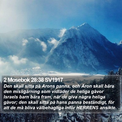 2 Mosebok 28:38 SV1917 Bible Verse Image