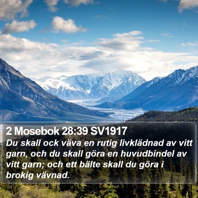 2 Mosebok 28:39 SV1917 Bible Verse Image
