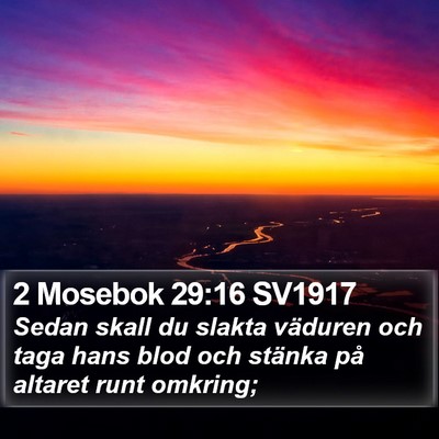 2 Mosebok 29:16 SV1917 Bible Verse Image