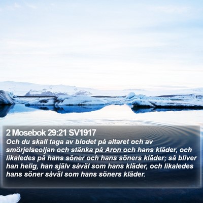 2 Mosebok 29:21 SV1917 Bible Verse Image