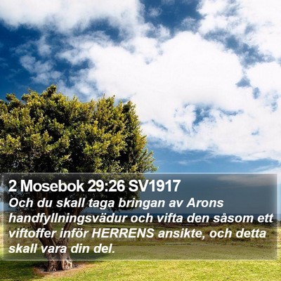 2 Mosebok 29:26 SV1917 Bible Verse Image