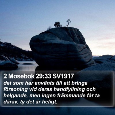 2 Mosebok 29:33 SV1917 Bible Verse Image