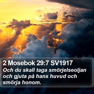 2 Mosebok 29:7 SV1917 Bible Verse Image