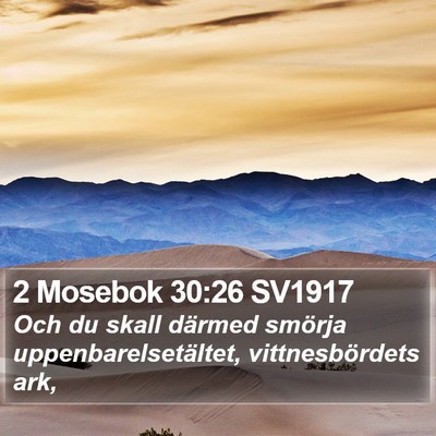 2 Mosebok 30:26 SV1917 Bible Verse Image
