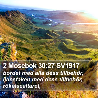 2 Mosebok 30:27 SV1917 Bible Verse Image