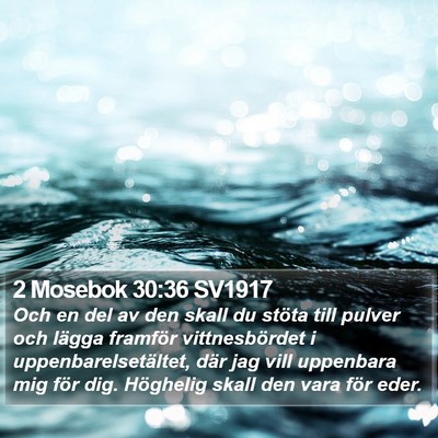 2 Mosebok 30:36 SV1917 Bible Verse Image