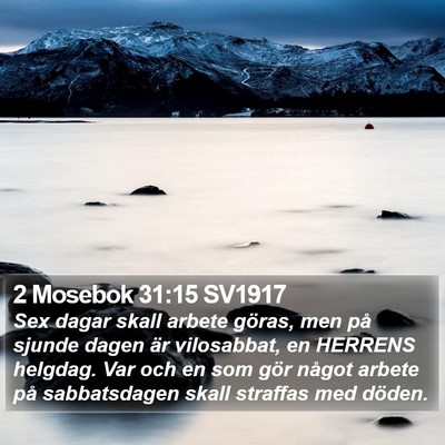 2 Mosebok 31:15 SV1917 Bible Verse Image