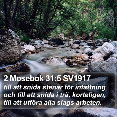 2 Mosebok 31:5 SV1917 Bible Verse Image