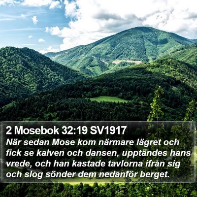 2 Mosebok 32:19 SV1917 Bible Verse Image