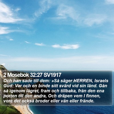2 Mosebok 32:27 SV1917 Bible Verse Image