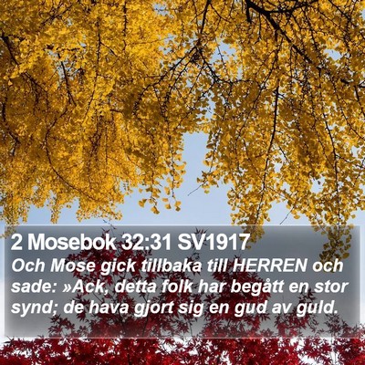 2 Mosebok 32:31 SV1917 Bible Verse Image
