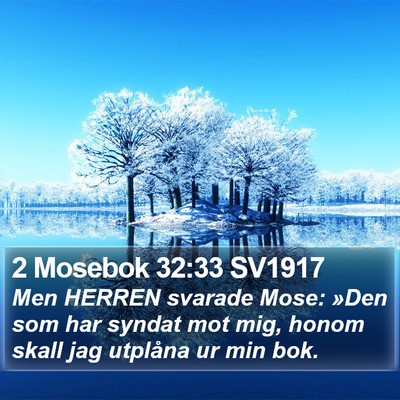 2 Mosebok 32:33 SV1917 Bible Verse Image