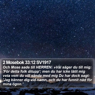 2 Mosebok 33:12 SV1917 Bible Verse Image