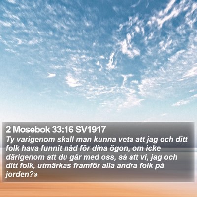 2 Mosebok 33:16 SV1917 Bible Verse Image