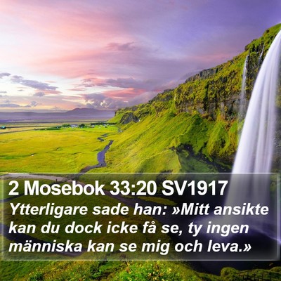 2 Mosebok 33:20 SV1917 Bible Verse Image