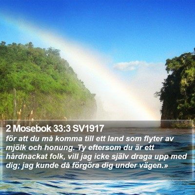 2 Mosebok 33:3 SV1917 Bible Verse Image