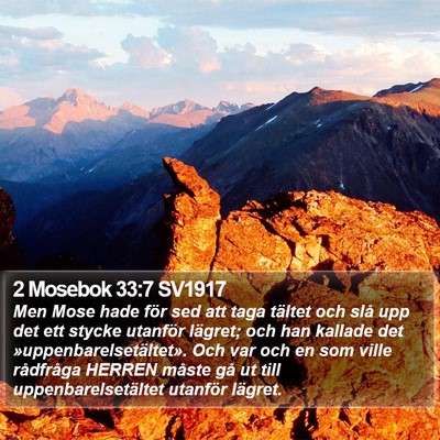 2 Mosebok 33:7 SV1917 Bible Verse Image