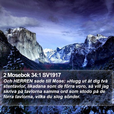 2 Mosebok 34:1 SV1917 Bible Verse Image