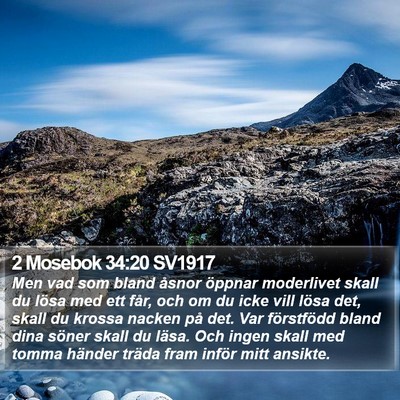 2 Mosebok 34:20 SV1917 Bible Verse Image