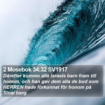 2 Mosebok 34:32 SV1917 Bible Verse Image