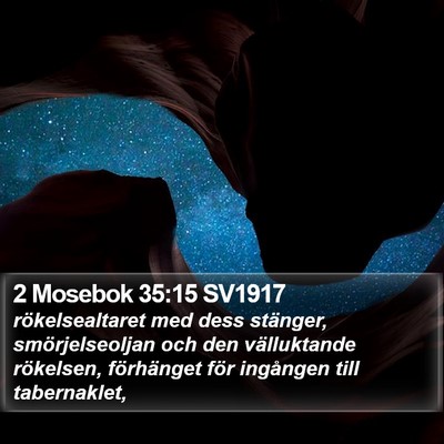 2 Mosebok 35:15 SV1917 Bible Verse Image
