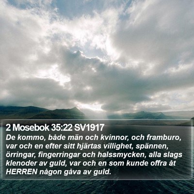 2 Mosebok 35:22 SV1917 Bible Verse Image